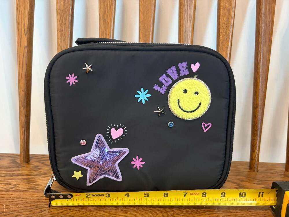 The Children's Place Girls Embroidered Patch Lunchbox - Black
